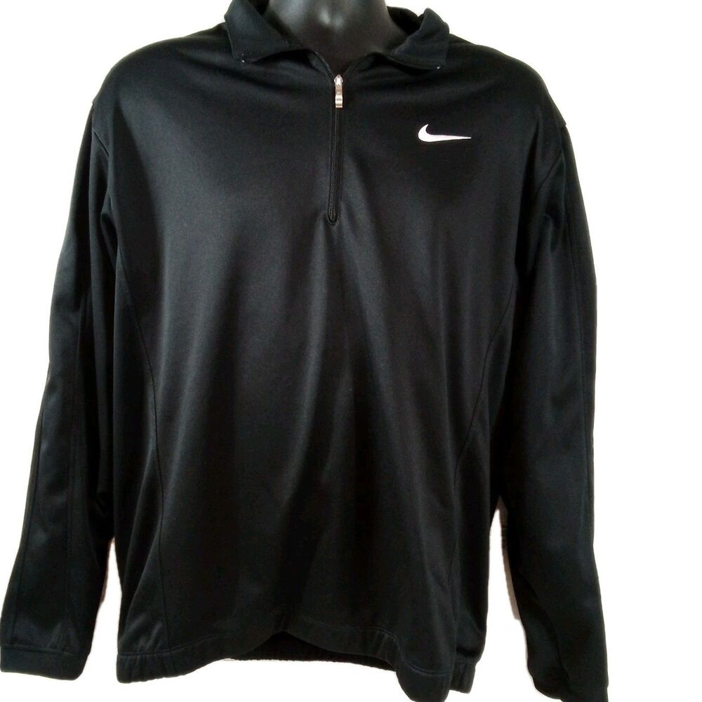 Men's Nike Golf Black  1/4 Zip Cinched Sweatshirt Pullover Medium